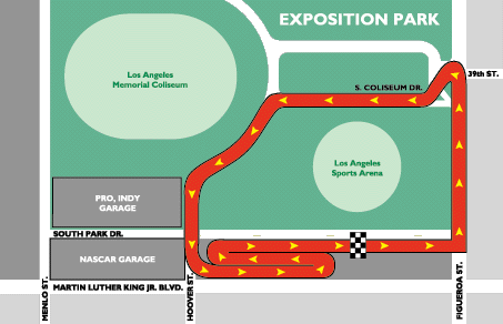 Map is not exactly correct, as the chicane entrance should be on South Park
